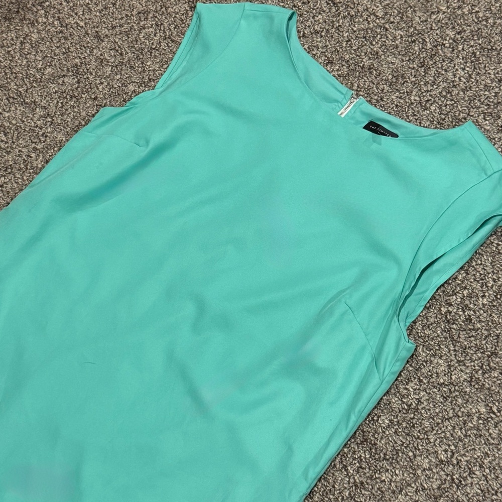 The Limited Mint and White Colorblock Shift Dress - Picture 3 of 6